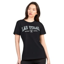 Women's G-III 4Her by Carl Banks  Black Las Vegas Raiders Super-Slim Lightweight Winning Crew T-Shirt