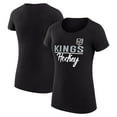 thumbnail image 1 of Women's G-III 4Her by Carl Banks Black Los Angeles Kings Super-Slim Fit Lightweight Team Sport T-Shirt, 1 of 3