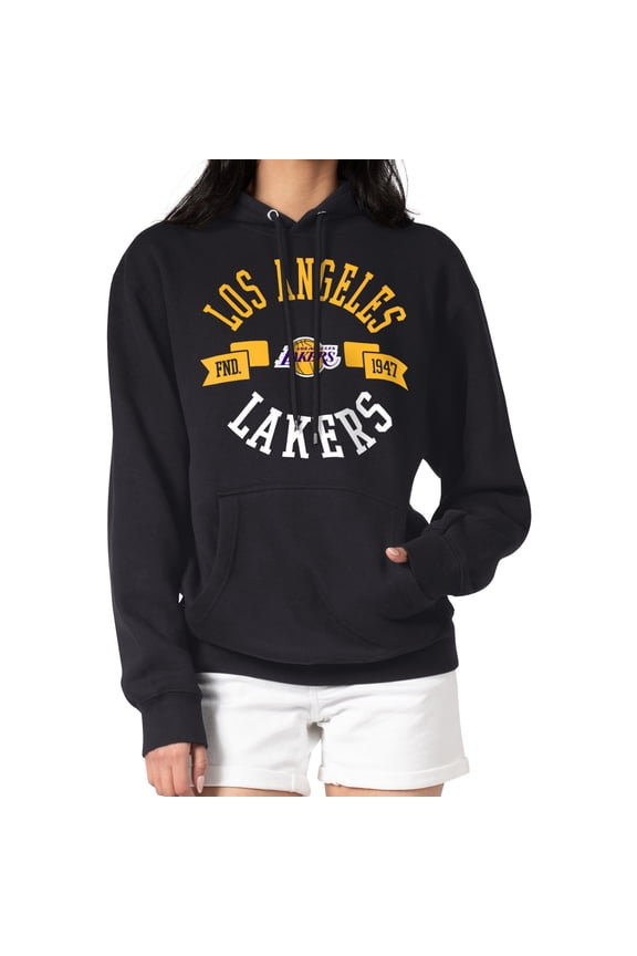 Women's G-III 4Her by Carl Banks Black Los Angeles Lakers City Pullover Hoodie