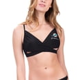 thumbnail image 1 of Women's G-III 4Her by Carl Banks Black Miami Dolphins Hall of Fame Bikini Top, 1 of 2