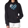 thumbnail image 1 of Women's G-III 4Her by Carl Banks  Black Miami Marlins Heart Fleece Pullover Hoodie, 1 of 5