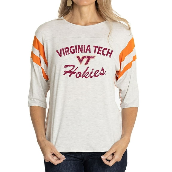 Women's Gray Virginia Tech Hokies Sabrina Jersey T-Shirt