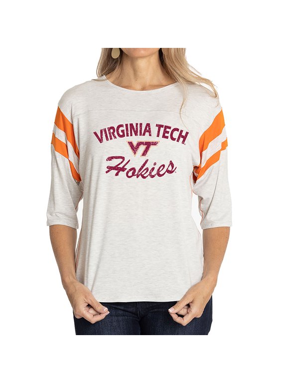 Women's Gray Virginia Tech Hokies Sabrina Jersey T-Shirt