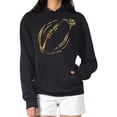 thumbnail image 1 of Women's G-III 4Her by Carl Banks Black Minnesota Vikings Metallic Print Football Sketch Fleece Pullover Hoodie, 1 of 2