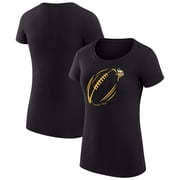 Womens G-III 4Her by Carl Banks Black Minnesota Vikings Super-Slim Fit Lightweight Subtle Football T-Shirt