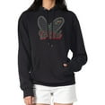 thumbnail image 1 of Women's G-III 4Her by Carl Banks Black Minnesota Wild Animal Print Heart Fleece Pullover Hoodie, 1 of 2