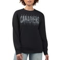 thumbnail image 1 of Women's G-III 4Her by Carl Banks Black Montreal Canadiens Metallic Drop Printed Fleece Sweatshirt, 1 of 3