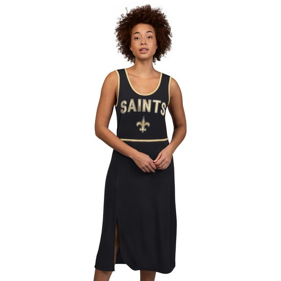 Women's-G-III 4Her by Carl Banks  Black New Orleans Saints Center Field Maxi Dress