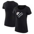 thumbnail image 1 of Women's G-III 4Her by Carl Banks Black Oklahoma City Thunder Super-Slim Fit Lightweight Heart T-Shirt, 1 of 3