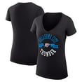 thumbnail image 1 of Women's G-III 4Her by Carl Banks Black Oklahoma City Thunder Super-Slim Fit Lightweight Large City Logo V-Neck T-Shirt, 1 of 3