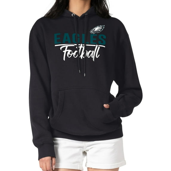 Women's G-III 4Her by Carl Banks Black Philadelphia Eagles Graphic Fleece Pullover Hoodie