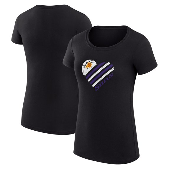 Women's G-III 4Her by Carl Banks Black Phoenix Suns Heart T-Shirt