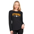 thumbnail image 1 of Women's G-III 4Her by Carl Banks  Black Pittsburgh Steelers Best Play Long Sleeve T-Shirt, 1 of 2