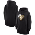 thumbnail image 1 of Women's G-III 4Her by Carl Banks  Black Pittsburgh Steelers Heart Graphic Fleece Pullover Hoodie, 1 of 5