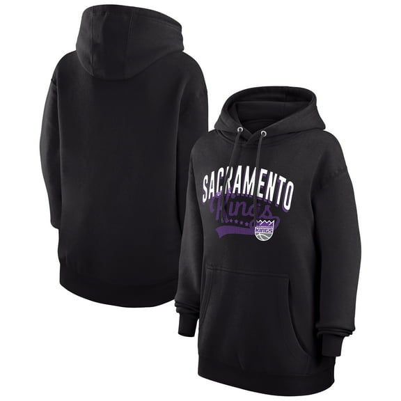 Women's G-III 4Her by Carl Banks  Black Sacramento Kings Filigree Logo Pullover Hoodie