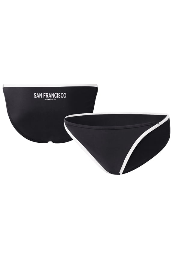 Women's G-III 4Her by Carl Banks Black San Francisco 49ers Play Action Bikini Bottom