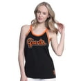 thumbnail image 1 of Women's G-III 4Her by Carl Banks Black San Francisco Giants Curveball Racerback Tank Top, 1 of 2