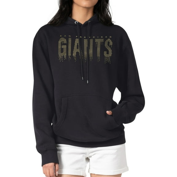 Women's G-III 4Her by Carl Banks  Black San Francisco Giants Metallic Drop Fleece Hoodie