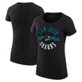 thumbnail image 1 of Women's G-III 4Her by Carl Banks Black San Jose Sharks Super-Slim Fit Lightweight City Graphic Sport Crewneck T-Shirt, 1 of 3