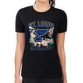 thumbnail image 1 of Women's G-III 4Her by Carl Banks Black St. Louis Blues Super-Slim Fit Lightweight Flower Logo T-Shirt, 1 of 2