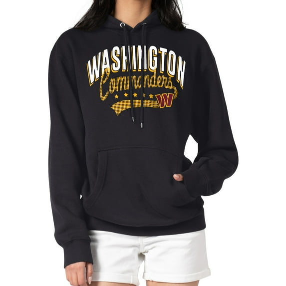 Women's G-III 4Her by Carl Banks Black Washington Commanders Filigree Logo Pullover Hoodie