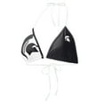 thumbnail image 1 of Women's G-III 4Her by Carl Banks Black/White Michigan State Spartans Play Action Bikini Top, 1 of 1