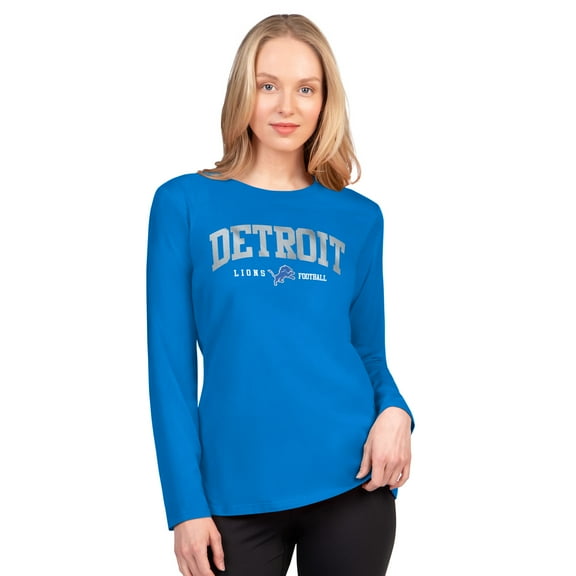Women's G-III 4Her by Carl Banks  Blue Detroit Lions Best Play Long Sleeve T-Shirt