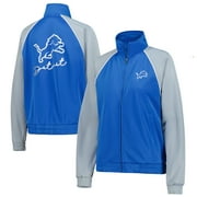 G-III APPAREL Women's G-III 4Her by Carl Banks Blue Detroit Lions Replay Full-Zip Track Jacket