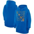 thumbnail image 1 of Women's G-III 4Her by Carl Banks  Blue New York Knicks Basketball Love Fleece Pullover Hoodie, 1 of 3