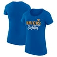 thumbnail image 1 of Women's G-III 4Her by Carl Banks  Blue New York Knicks Super-Slim Fit Lightweight Team Sport V-Neck T-Shirt, 1 of 3