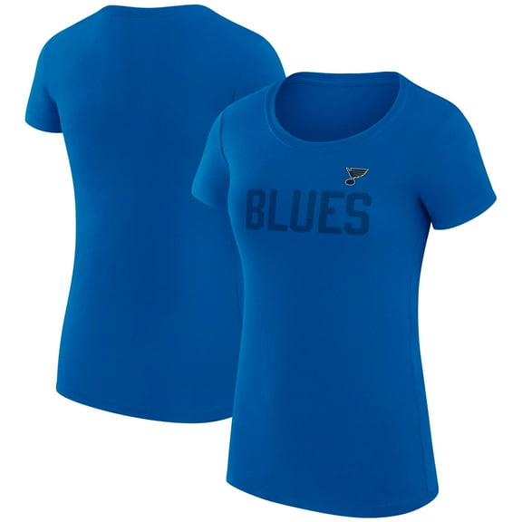 Women's G-III 4Her by Carl Banks Blue St. Louis Blues Super-Slim Fit Lightweight Dot Print Team T-Shirt