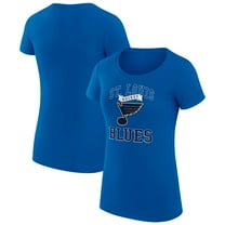 Women's G-III 4Her by Carl Banks Blue St. Louis Blues Super-Slim Fit Lightweight Team Logo Graphic T-Shirt