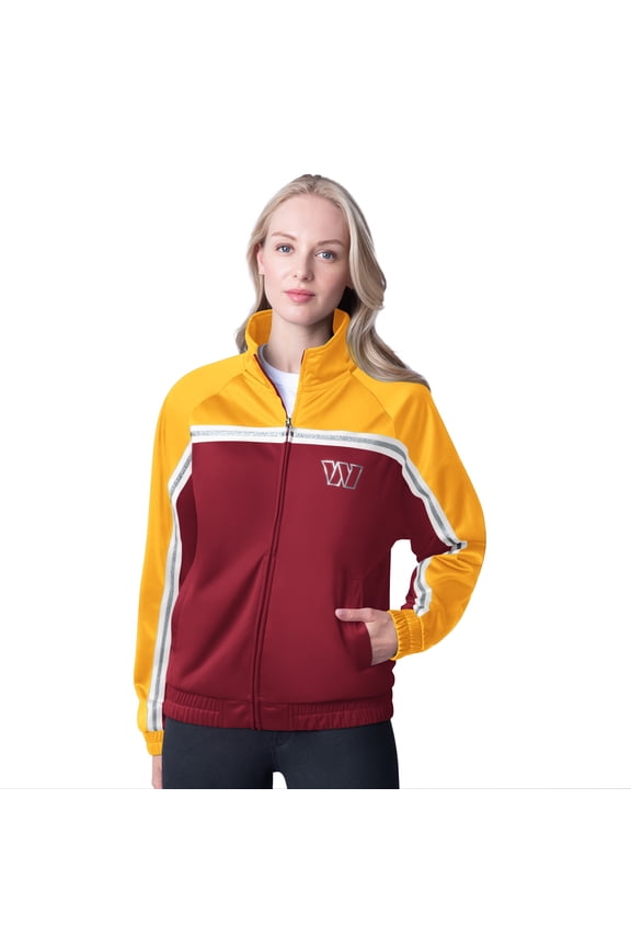 Women's G-III 4Her by Carl Banks Burgundy Washington Commanders Post Game Full-Zip Track Jacket