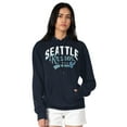 thumbnail image 1 of Women's G-III 4Her by Carl Banks  Deep Sea Blue Seattle Kraken Filigree Logo Pullover Hoodie, 1 of 3
