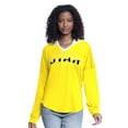 thumbnail image 1 of Women's G-III 4Her by Carl Banks Gold Utah Jazz Bench Player Oversized Long Sleeve Hooded Top, 1 of 2