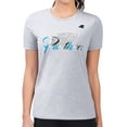 thumbnail image 1 of Women's G-III 4Her by Carl Banks  Gray Carolina Panthers Super-Slim Fit Lightweight Shadow Logo T-Shirt, 1 of 3
