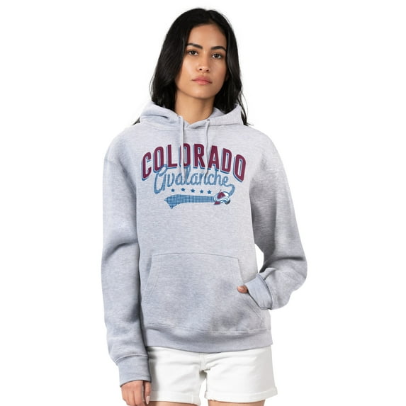 Women's G-III 4Her by Carl Banks Gray Colorado Avalanche Filigree Logo Pullover Hoodie
