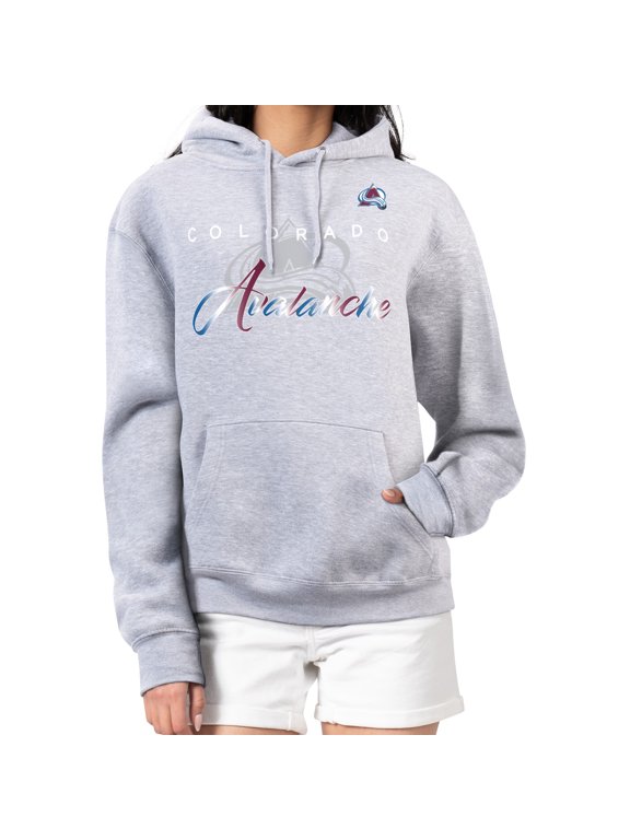 Women's G-III 4Her by Carl Banks Gray Colorado Avalanche Shadow Logo Fleece Hoodie