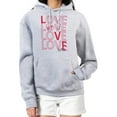 thumbnail image 1 of Women's G-III 4Her by Carl Banks  Gray Detroit Red Wings Hockey Love Fleece Pullover Hoodie, 1 of 3