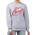thumbnail image 1 of Women's G-III 4Her by Carl Banks Gray Kansas City Chiefs Distressed Graphics Fleece Pullover Sweatshirt, 1 of 2