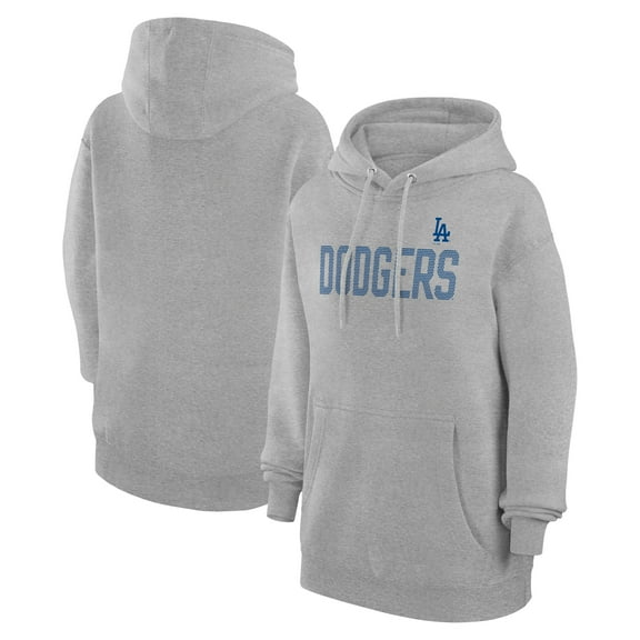 Women's G-III 4Her by Carl Banks  Gray Los Angeles Dodgers Dot Print Pullover Hoodie