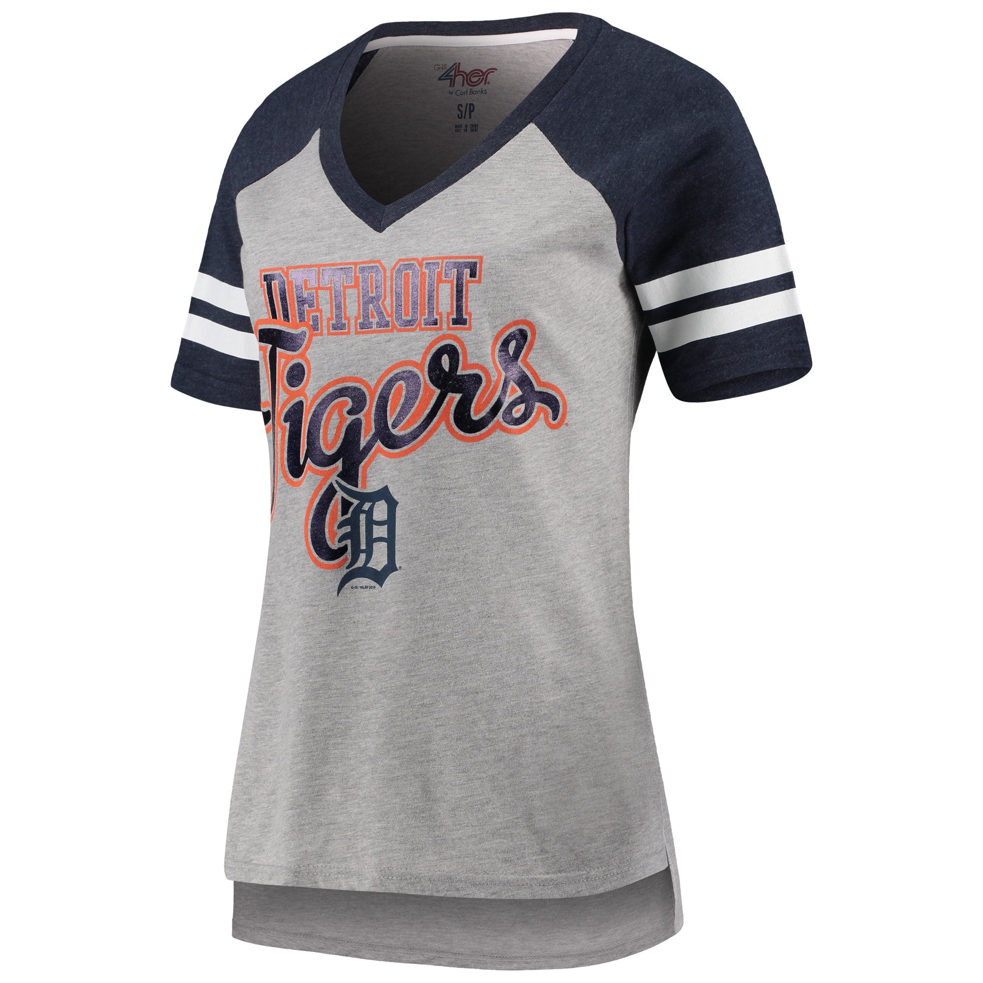 Women's G-III 4Her by Carl Banks Gray/Navy Detroit Tigers Goal