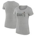thumbnail image 1 of Women's G-III 4Her by Carl Banks  Gray San Francisco Giants Dot Print Fitted T-Shirt, 1 of 3