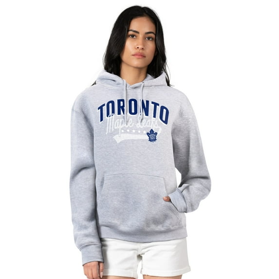 Women's G-III 4Her by Carl Banks Gray Toronto Maple Leafs Filigree Logo Pullover Hoodie