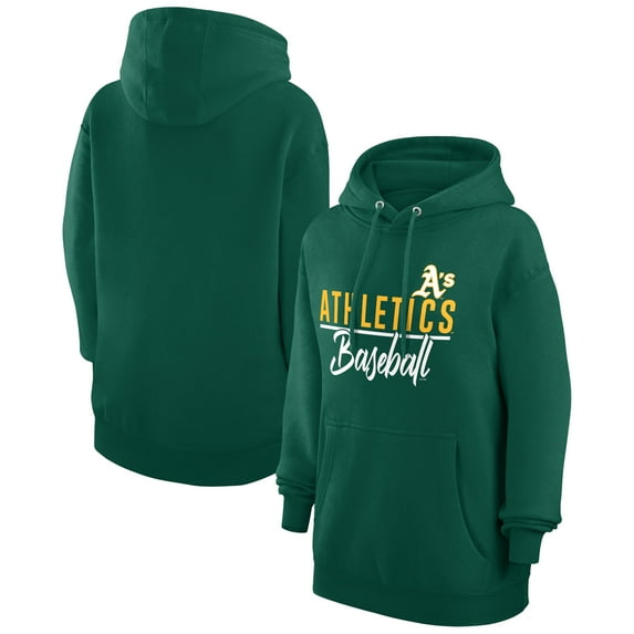 Women's G-III 4Her by Carl Banks Green Athletics Team Fleece Pullover Hoodie