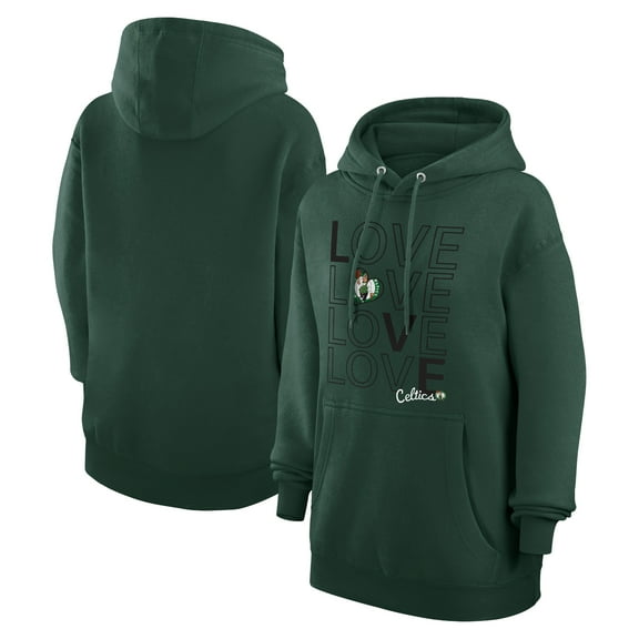 Women's G-III 4Her by Carl Banks  Green Boston Celtics Basketball Love Fleece Pullover Hoodie