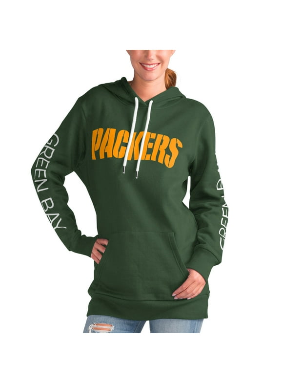 Women's G-III 4Her by Carl Banks Green Green Bay Packers Extra Inning Pullover Hoodie