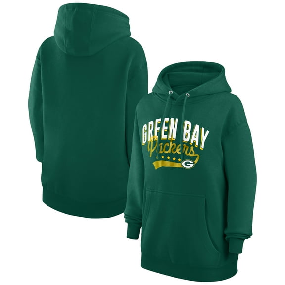Women's G-III 4Her by Carl Banks Green Green Bay Packers Filigree Logo Pullover Hoodie