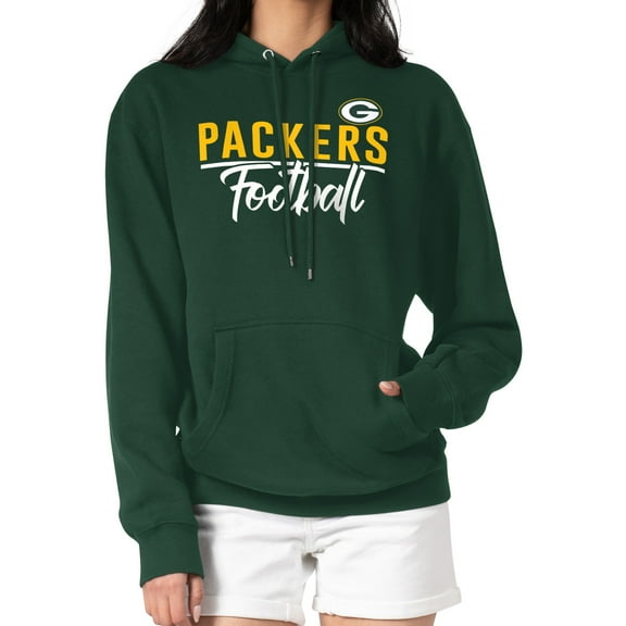 Women's G-III 4Her by Carl Banks Green Green Bay Packers Graphic Fleece Pullover Hoodie