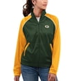 thumbnail image 1 of Women's G-III 4Her by Carl Banks Green Green Bay Packers Showup Fashion Dolman Full-Zip Track Jacket, 1 of 2